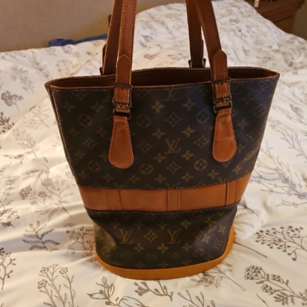 Louis Vuitton Brown and Tan Monogram Tote